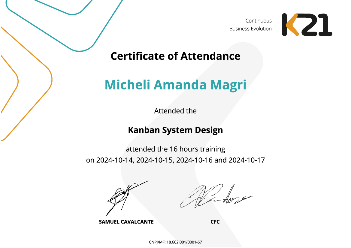 Certificado K21